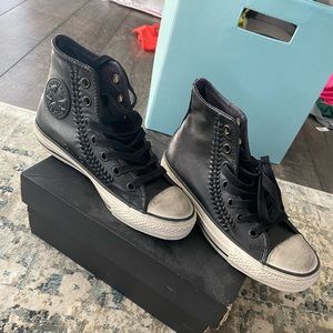 Leather weathered John Varvatos converse
